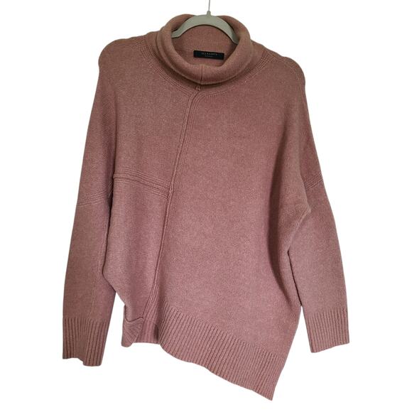 All Saints Sweaters - AllSaints Lock Roll Neck Asymmetric Sweater Wool Blend Size XS